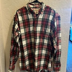 Red Head plaid flannel, medium